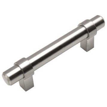 Cosmas 161 Series Solid Metal Satin Nickel European Bar Pulls, 3" Hole-Spacing