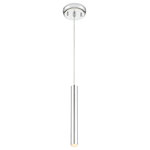 Z-Lite - Z-Lite 917MP12-CH-LED Forest 1 Light Mini Pendant in Chrome - Charming and elongated, this metal hanging pendant light dazzles with a brilliant chrome finish. Cast a bright, modern glow from the dimmable light at the end of the clean silhouette.
