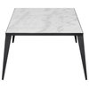 Mink Coffee Table, White Marble/Black