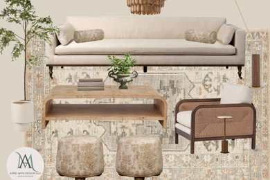 Inspiration for a transitional living room remodel in Orlando