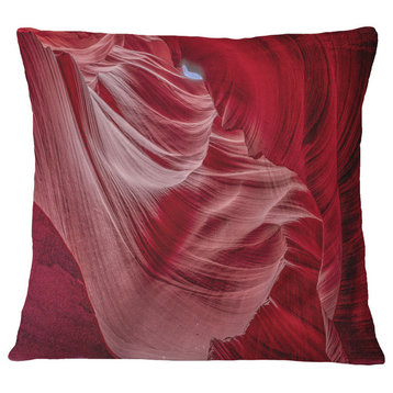 Inside Wall of Antelope Canyon Landscape Photography Throw Pillow, 16"x16"