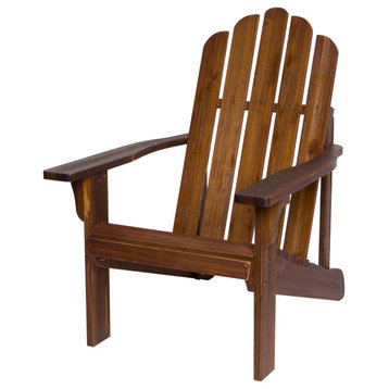 Shine Company Marina II Adirondack Chair With Hydro-Tex Finish, Oak