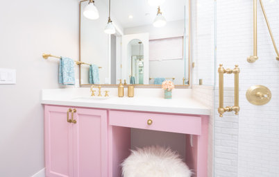 Bathroom of the Week: Pink, Posh and Patterned for a Young Girl