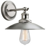 Progress Lighting - Progress Lighting 1-100W Medium Swivel Wall Sconce, Antique Nickel - With Archives pendants and wall sconce, carefully crafted details and special accents achieve a vintage electric feel. One-light adjustable swivel wall sconce with brushed nickel accents