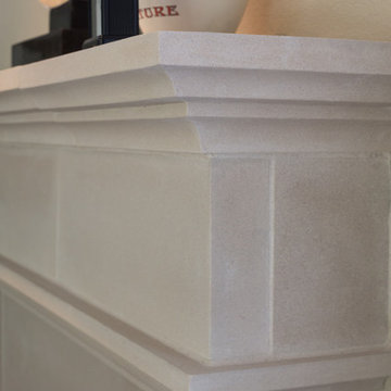 Modified Cambridge Cast Stone Fireplace Installation