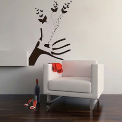 Butterflies Hand Wall Decal - Wall Decals
