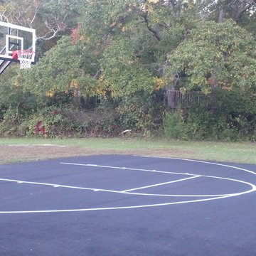 Tianne C's Pro Dunk Gold Basketball System on a 40x30 in Griswold, CT