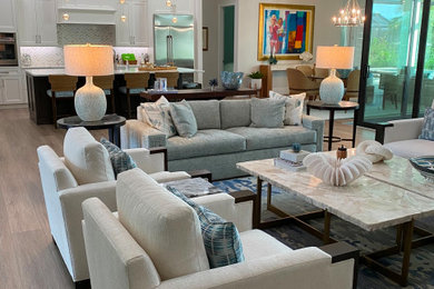 Inspiration for a transitional living room remodel in Miami
