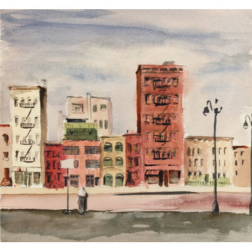 Eve Nethercott, City Street, 41, Watercolor