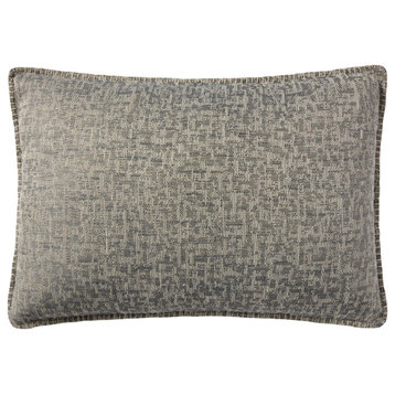 Gray 16"x26" Jacquard Accent Throw Pillow