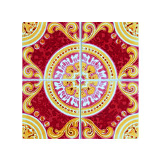 5"x5" Golden Ruby Removable Peel and Stick Tiles