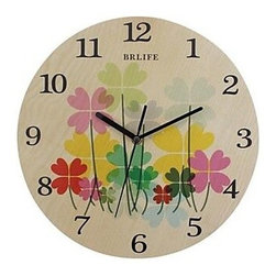 Originality Wall Clock Colorful Flower Mute LC1096 - Wall Clocks