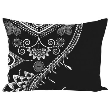 Boho Floral Ornate Throw Pillow, 20x20, Cover Only