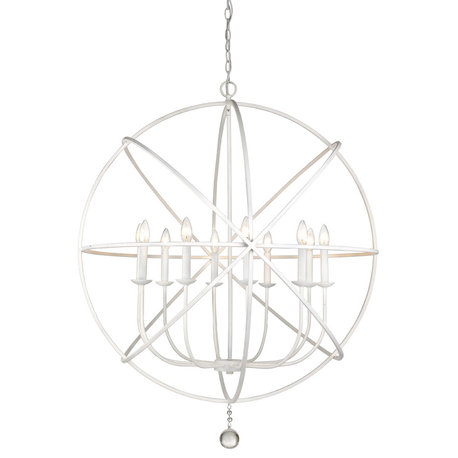 Z-Lite Tull - Ten Light Chandelier, Matte White Finish