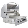 32" Premier Series 5-Burner Built-In Gas Grill With LED Lights, Natural Gas