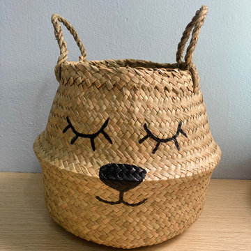 Handicraft Manufacturer Seagrass Basket Storage Animal Shape