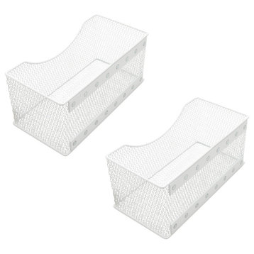 YBM Home Wire Mesh Magnetic Storage Baskets for Home Office, Set of 2
