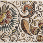 Tayse Rugs - Giselle Transitional Floral Area Rug, Ivory, 2' X 3' - The whimsical pattern of the Giselle Transitional Floral Paisley Rug is sure to elicit compliments. With a background dyed in goldleaf, mocha, wine red, citron, lush brown, and creamy ivory, this is a playful rug sure to add charm to any home. This rug comes in various sizes and also in round to create a unified look throughout the home. Outfit your home with quality pieces like this that highlight your distinct decorating style.