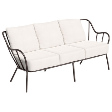 Malti Sofa, Bliss Linen Cushion, Carbon Powder-Coated Aluminum Frame