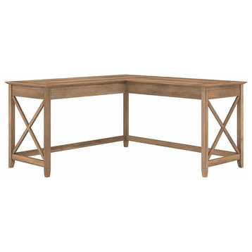 Key West 60W L Shaped Desk in Reclaimed Pine - Engineered Wood