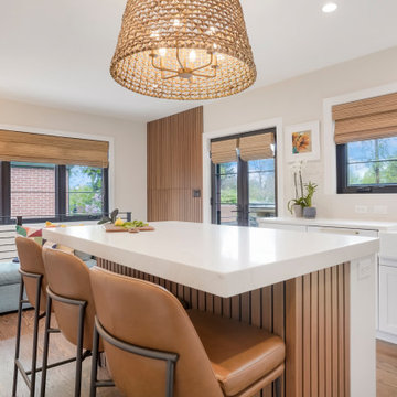 North Glencoe - White and Walnut Kitchen