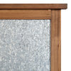 Stallard Wood Framed Magnetic Board with Hooks, Rustic Brown 24x4x24