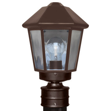 3272 Series 1 Light Post Light or Accessories, Bronze, Clear Glass