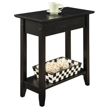 American Heritage Flip Top End Table With Shelf