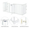 Fireplace Fence Safety Fence Hearth Gate BBQ Metal Fire Gate Pet White