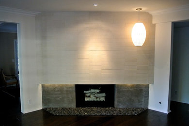 Example of a trendy living room design in Los Angeles