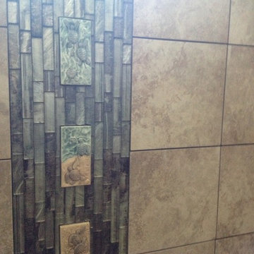 Baby Sea Turtle Tiles with Glass Tiles