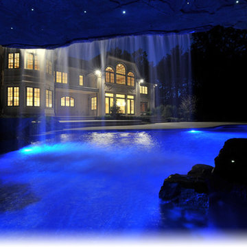 Luxury Inground Swimming Pool & Grotto Design & Installation- Bergen County NJ