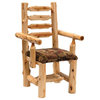 Cedar Upholstered Log Arm Chair (New Stripe)
