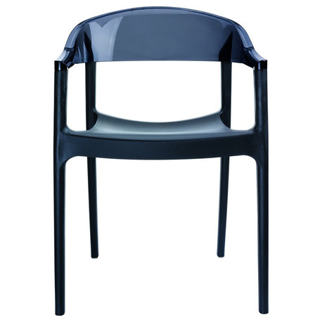 Compamia Carmen Dining Chair, Black and Transparent Black, Set of 2