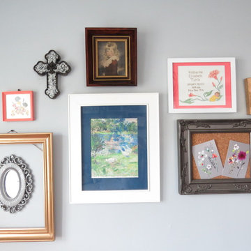 Shared Kids' Bedroom - girl's gallery wall