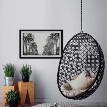 "Palm Tree Avenue" Framed Painting Print