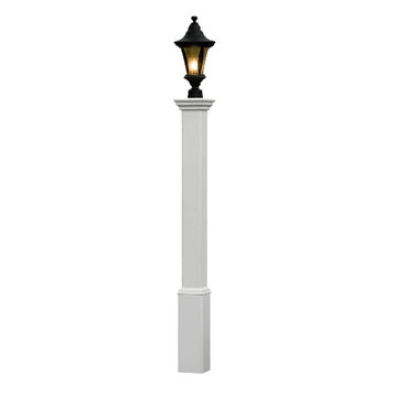 12"x88" Madison Lamp Post, Lamp not included, White