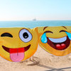 Crying-Laughing Emoji Round Beach Towel