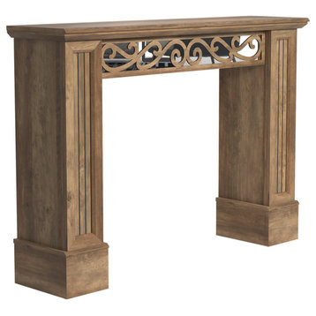 Casimo 46.5 in. Knotty Oak Rectangular Engineer Wood Console Table
