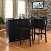 Mobile Folding Bar in Black Finish With 30" Shield Back Stool