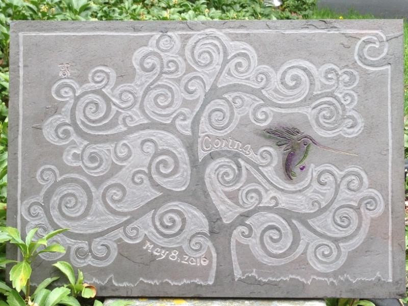 Memorial stone- Art in the garden