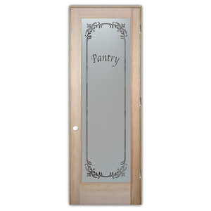 Pantry Door Vino 2d Sandblast Etched Glass Pantry Door