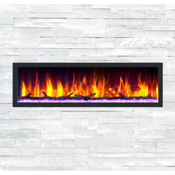 Dynasty Cascade Built-in Linear Smart Electric Fireplace, 64" Wide