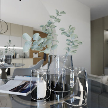 SOGGIORNO & CUCINA CONTEMPORARY CHIC 21 MQ