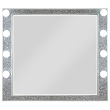 Bd00245 - Mirror With Light, Mirrored and Champagne Finish - Sliverfluff