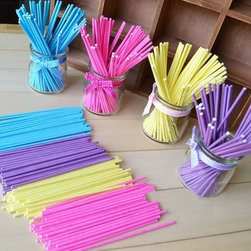Dealglad&reg; 5000pcs Paper Lollipop Sucker Sticks for Cake Pops Candy, 6-inch By 5/ - Candy And Chocolate Molds