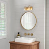 LNC Modern 2-Light Gold Bathroom Vanity Light