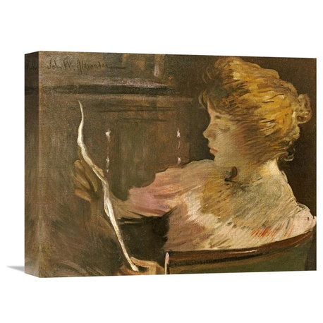 "Jesse Steele Reading" Stretched Canvas Giclee by John White Alexander, 16"x13"