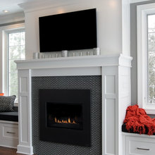 window bench fireplace