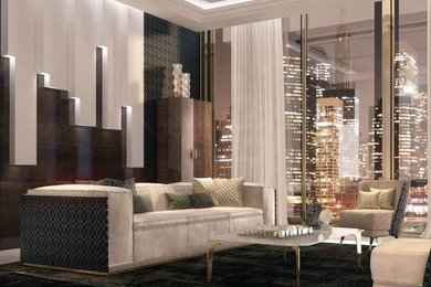 Example of a trendy living room design in Other